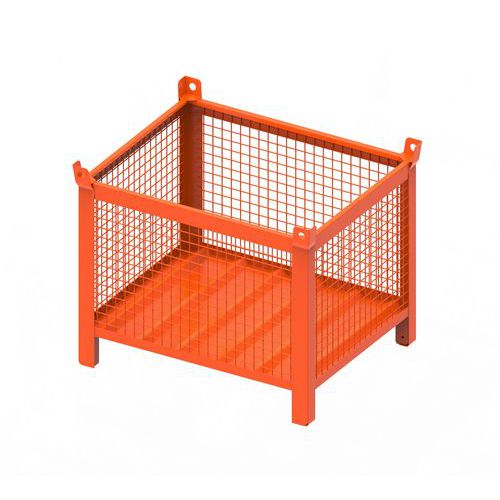 CONTENITORE IN RETE NO PORTA 1000X800X650+130+65 RAL2004,