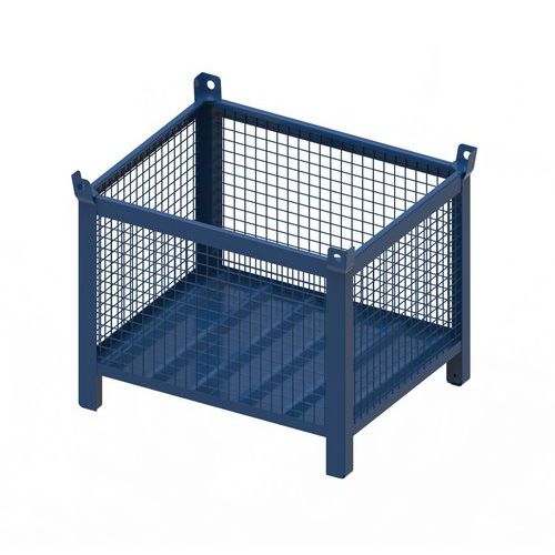 CONTENITORE IN RETE NO PORTA 1000X800X650+130+65 RAL5012,