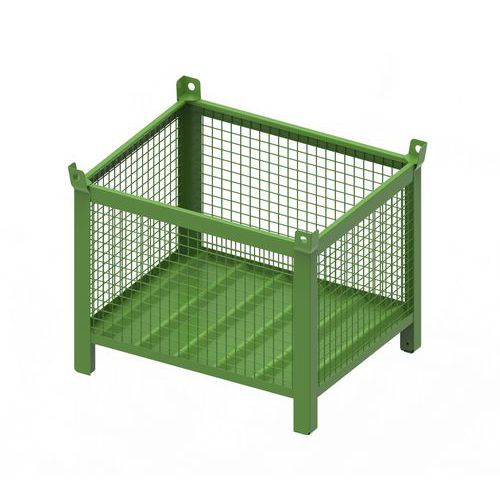 CONTENITORE IN RETE NO PORTA 1000X800X650+130+65 RAL6018,