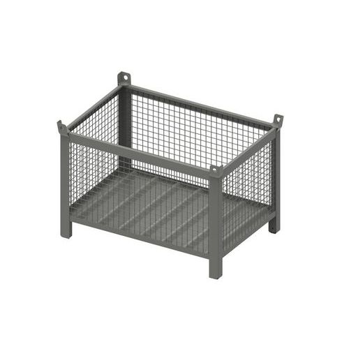 CONTENITORE IN RETE NO PORTA 1200X800X650+130+65 RAL7000,