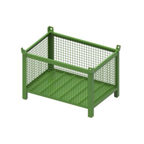 CONTENITORE IN RETE NO PORTA 1200X800X650+130+65 RAL6018,