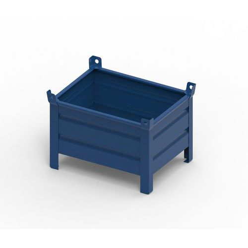 CONTENITORE MET NO PORTA 800X600X400+130+65 RAL5012,