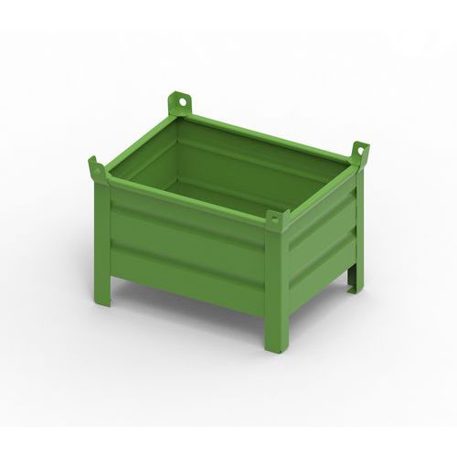 CONTENITORE MET NO PORTA 800X600X400+130+65 RAL6018,