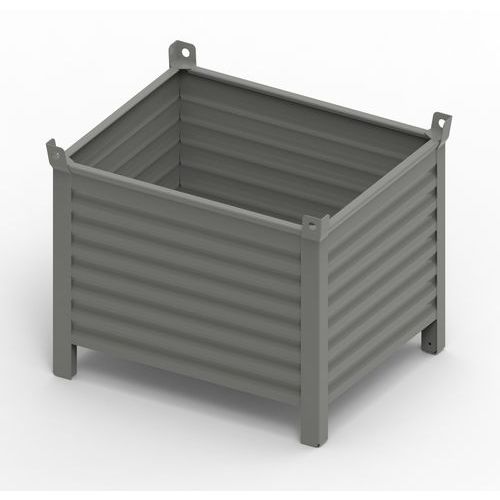 CONTENITORE MET NO PORTA 1000x800x650+130+65 RAL7000,