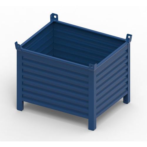 CONTENITORE MET NO PORTA 1000x800x650+130+65 RAL5012,