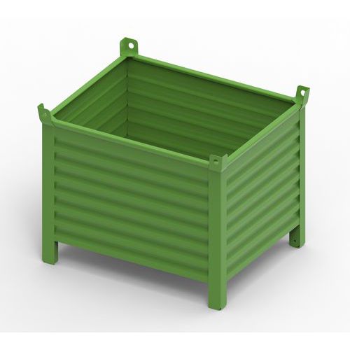 CONTENITORE MET NO PORTA 1000x800x650+130+65 RAL6018,