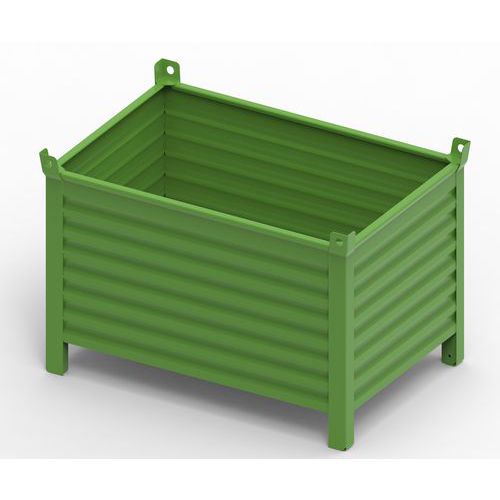 CONTENITORE MET NO PORTA 1200x800x650+130+65 RAL6018,