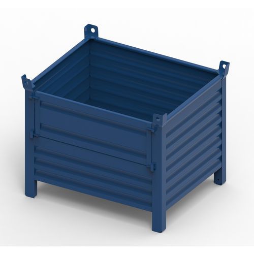 CONTENITORE MET CON PORTA 1000x800x650+130+65 RAL5012,