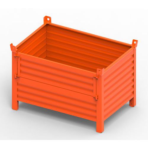 CONTENITORE MET CON PORTA 1200x800x650+130+65 RAL2004,