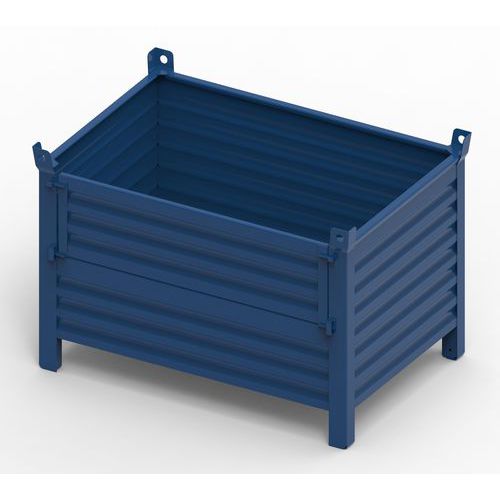 CONTENITORE MET CON PORTA 1200x800x650+130+65 RAL5012,