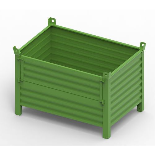 CONTENITORE MET CON PORTA 1200x800x650+130+65 RAL6018,