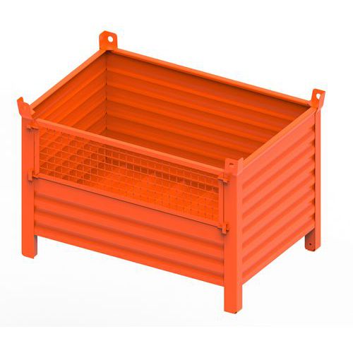 CONTENITORE MET CON PORTA RETE 1200x800x650+130+65 RAL2004,