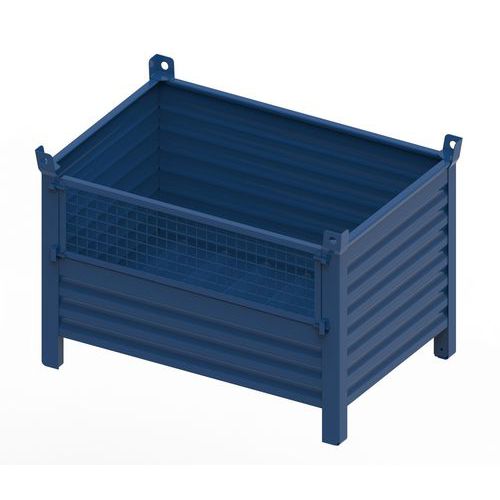 CONTENITORE MET CON PORTA RETE 1200x800x650+130+65 RAL5012,