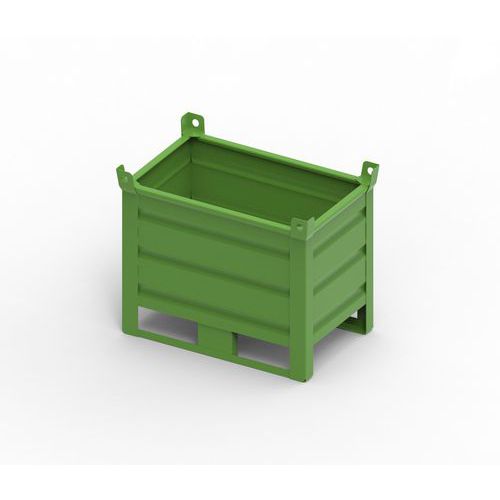 CONTENITORE METALLO NO PORTA 800X500X500+130+65 RAL6018,