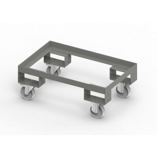 TELAIO CON RUOTE  820X520X260 H PORTATA KG. 800 RAL7000,