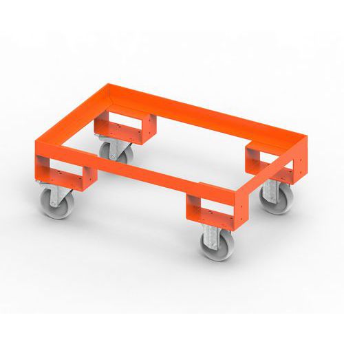 TELAIO CON RUOTE  820X520X260 H PORTATA KG. 800 RAL2004,