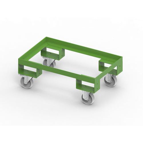 TELAIO CON RUOTE  820X520X260 H PORTATA KG. 800 RAL6018,