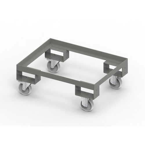 TELAIO CON RUOTE  820X620X260 H PORTATA KG. 800 RAL7000,