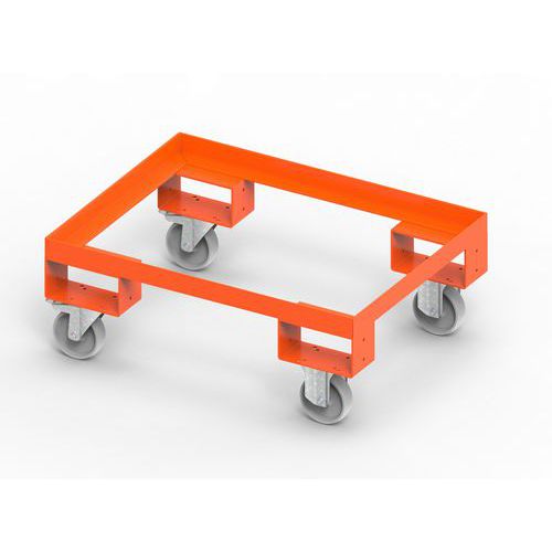 TELAIO CON RUOTE  820X620X260 H PORTATA KG. 800 RAL2004,