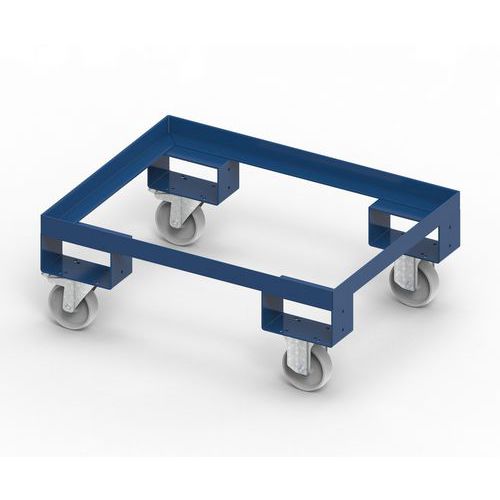 TELAIO CON RUOTE  820X620X260 H PORTATA KG. 800 RAL5012,