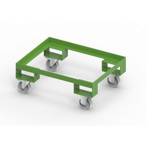 TELAIO CON RUOTE  820X620X260 H PORTATA KG. 800 RAL6018,