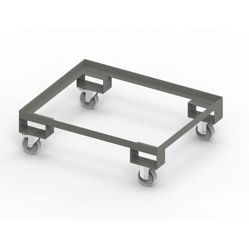 TELAIO CON RUOTE  1020X820X260 H PORTATA KG. 800 RAL7000,