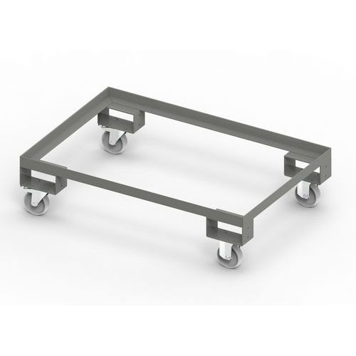 TELAIO CON RUOTE  1220X820X260 H PORTATA KG. 800 RAL7000,