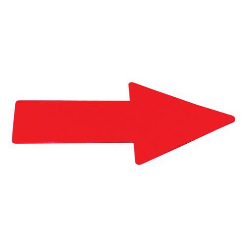 Lotto di 10 frecce per marcatura a terra colore rosso,