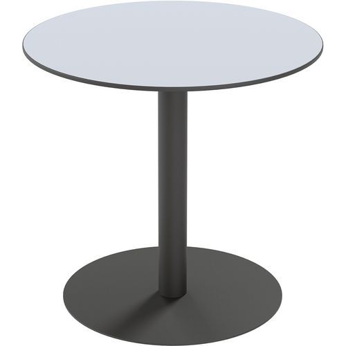 Tavolo per esterni Cross rotondo Ø80cm A75cm ripiano grigio,