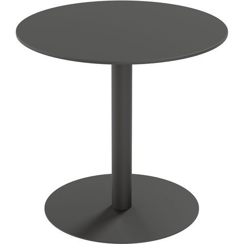Tavolo per esterni Cross rotondo Ø80cm A75cm ripiano nero,