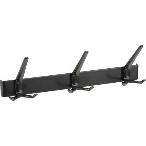 Attaccapanni da parete 3 appendini nero opaco,