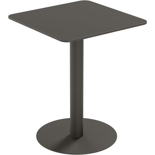 Tavolo per esterni Cross quadrato 60x60cm A75cm ripiano nero,