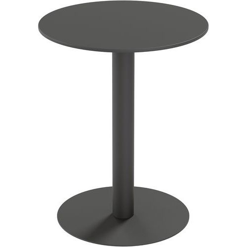 Tavolo per esterni Cross rotondo Ø60cm A75cm ripiano nero,