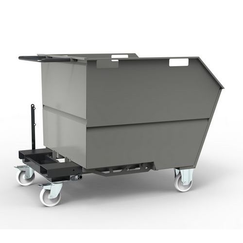 Benna Porta Rottami 1000 L Montata Grigio RAL 7000,