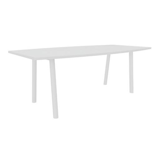 Tavolo Congres 210X102 a fusto bianco 25mm piedi bianchi,