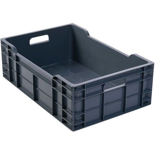 Bidone non traforato impilabile - 40 L - grigio,