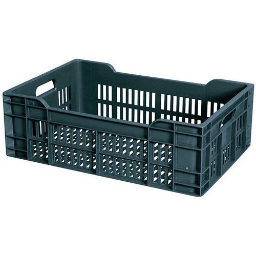 Bidone traforato impilabile - 40 L - grigio,