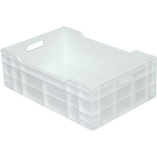 Bidone non traforato impilabile - 40 L - bianco,