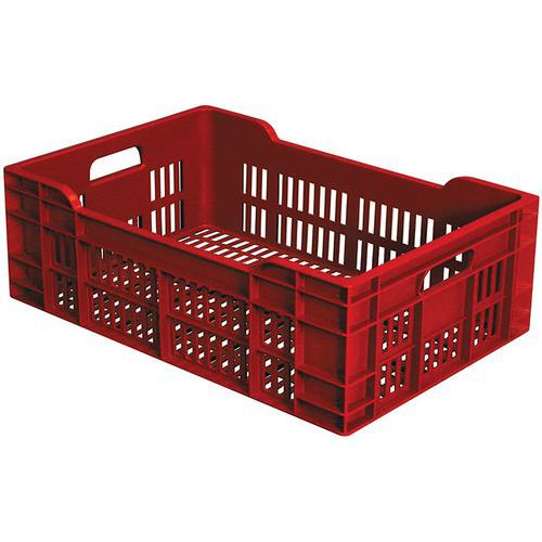 Bidone traforato impilabile - 40 L - bordeaux,