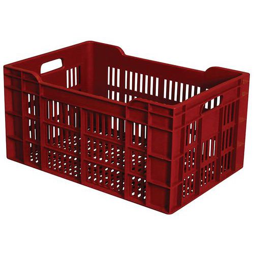 Bidone traforato impilabile - 60 L - bordeaux,