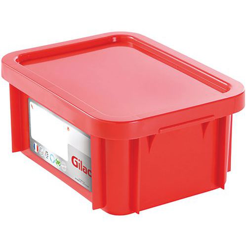 Conten.Impilab.Haccp 12L Rosso 395X295X160 + Coperchio - Pp,