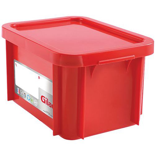 Conten.Impilab.Haccp 15L Rosso 395X295X215 + Coperchio - Pp,