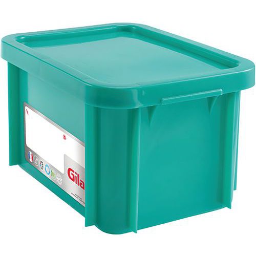 Conten.Impilab.Haccp 15L Verde 395X295X215 + Coperchio - Pp,