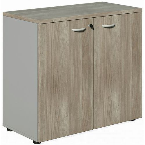 Armadio con ante battenti Practika A73xL80cm Olmo/Alluminio,