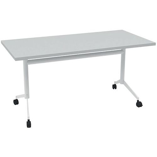 Tavolo da riunione 140x70x73 Pop-Up - Grigio/Bianco,