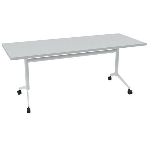 Tavolo da riunione 180x70x73 Pop-Up - Grigio/Bianco,