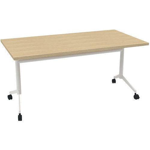 Tavolo da riunione 160x80x73 Pop-Up - Rovere/Bianco,