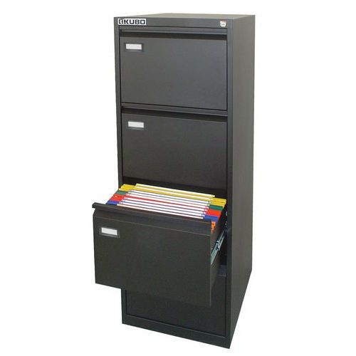 Classificatore 4 cassetti 46x62x132 cm - Nero,