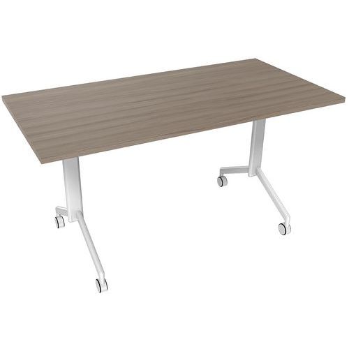 Tavolo ribaltabile dritto 140x70cm Olmo/Bianco,