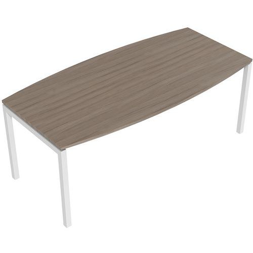 Tavolo da riunione a fusto 200cm Olmo/Bianco,